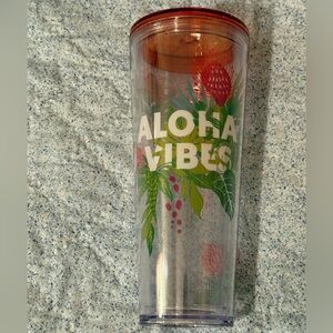 Starbucks Aloha Vibes Tumbler with Red and Green Design